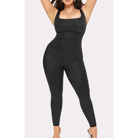 NWT Yitty Green Black Silhouette Headliner Shaping Catsuit Jumpsuit Shapewear 1X - Picture 8 of 10